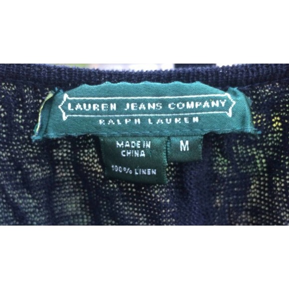 Ralph Lauren Jeans Company Black Linen Knit Tunic - Picture 3 of 3